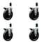 Service Caster 6'' Phenolic Swivel 1-3/8'' Expanding Stem Caster Set with Brake, 4PK SCC-EX20S615-PHS-PLB-138-4 - alternate 1
